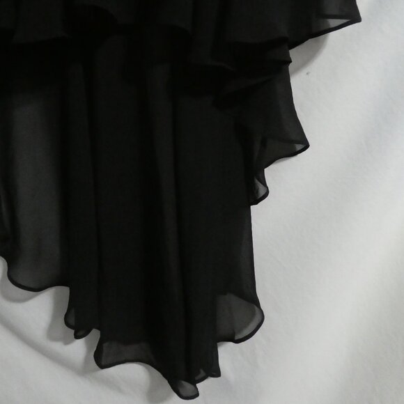 DEX | medium | Black Asymmetrical Skirt Ruffled Bottom | Stretch Waistband | NWT - Picture 8 of 16